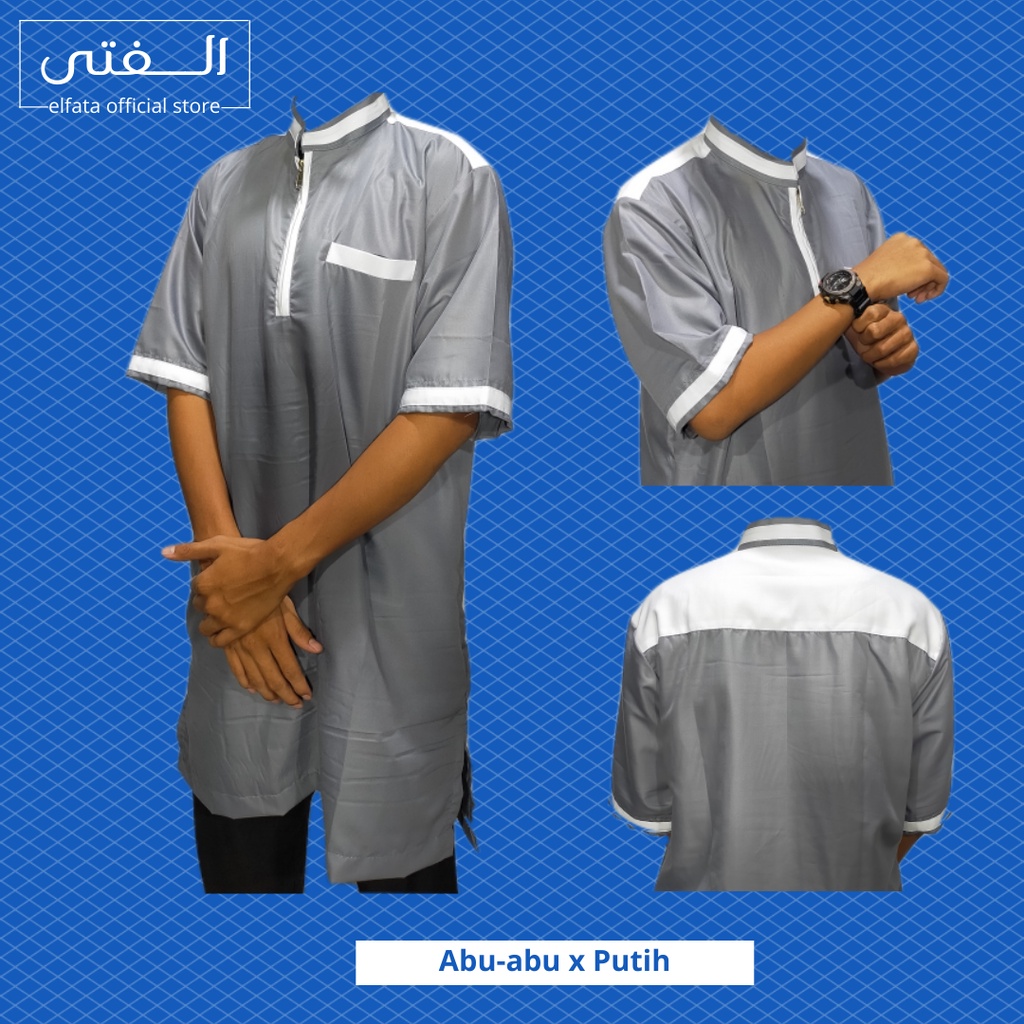 GAMIS LENGAN PENDEK DEWASA GAMIS BAJU SHOLAT PRIA POLOS DAN VARIASI – GAMIS KATUN MINYAK