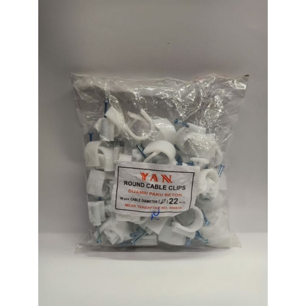 Klem kabel ukuran 22mm paku beton