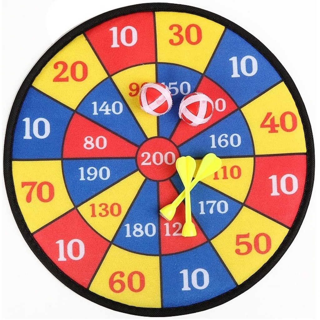 Papan Dart 36CM Velcro Magnet Papan Latihan Dart Board Game Anak Anak