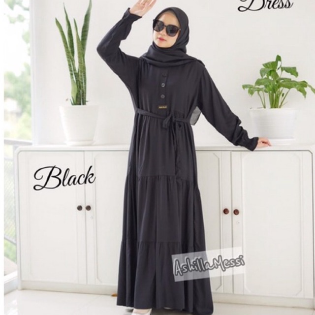 Khusus Grosir Pesanan Gamis Twill Kancing Depan
