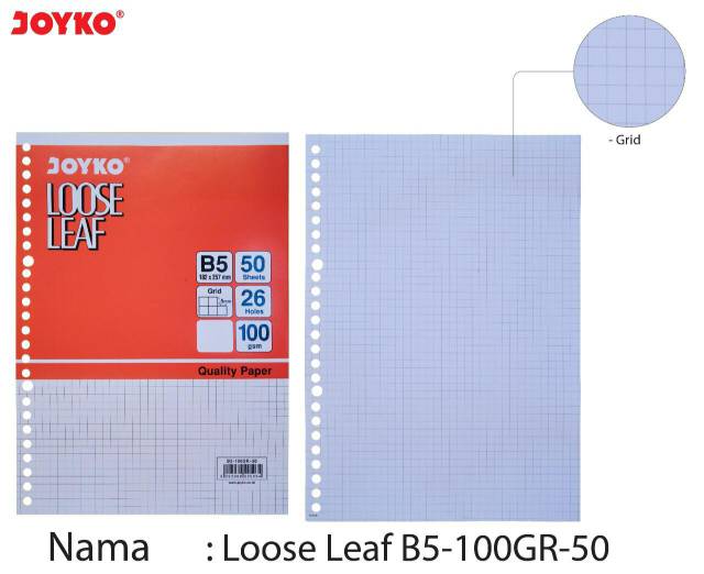 

HJK Isi Binder Grid / Kotak-Kotak B5 (26ring)
