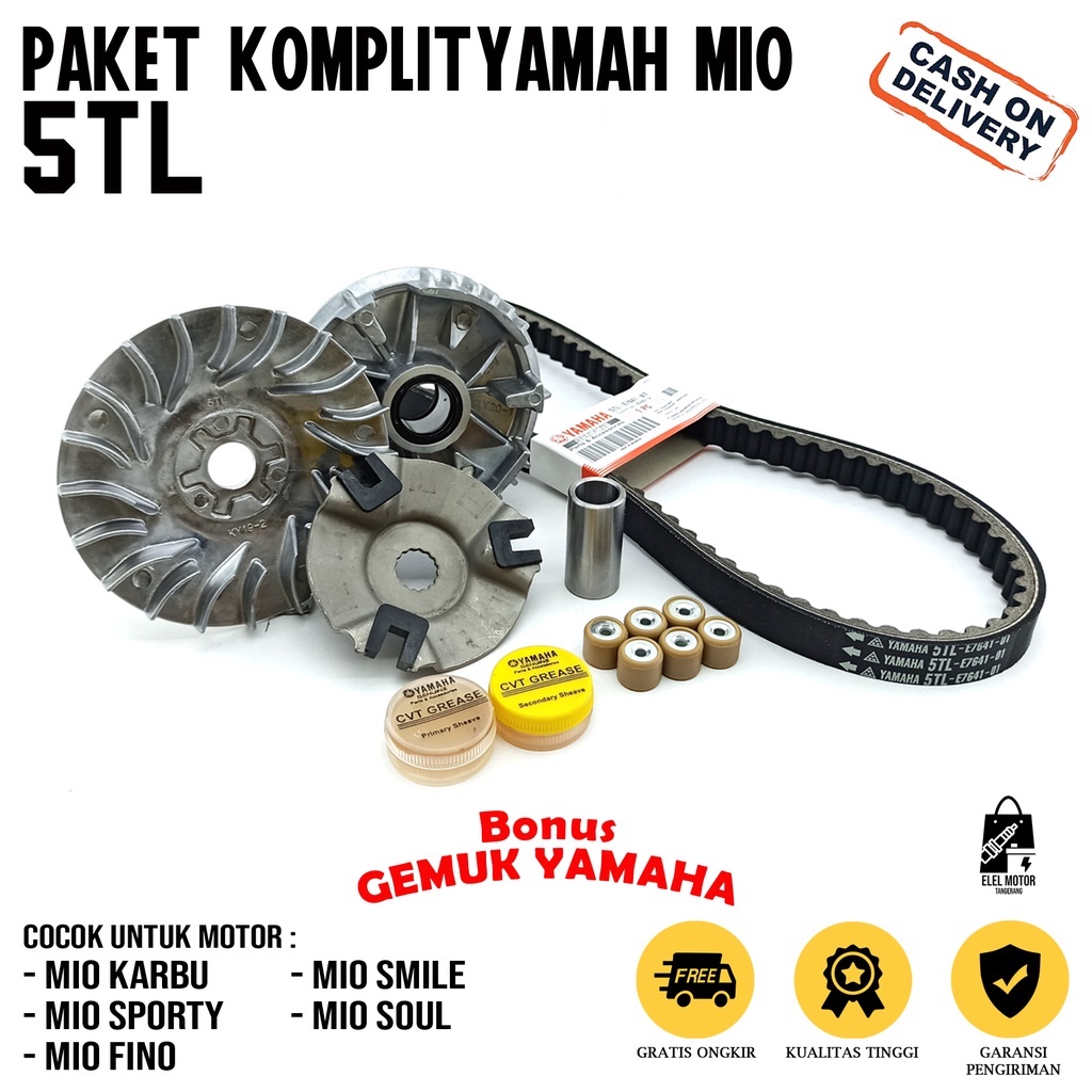 Paket Rumah Roller Roler Vanbelt V Belt Mio Sporty Smile Soul GT Fino Nouvo 5TL Full 1 Set
