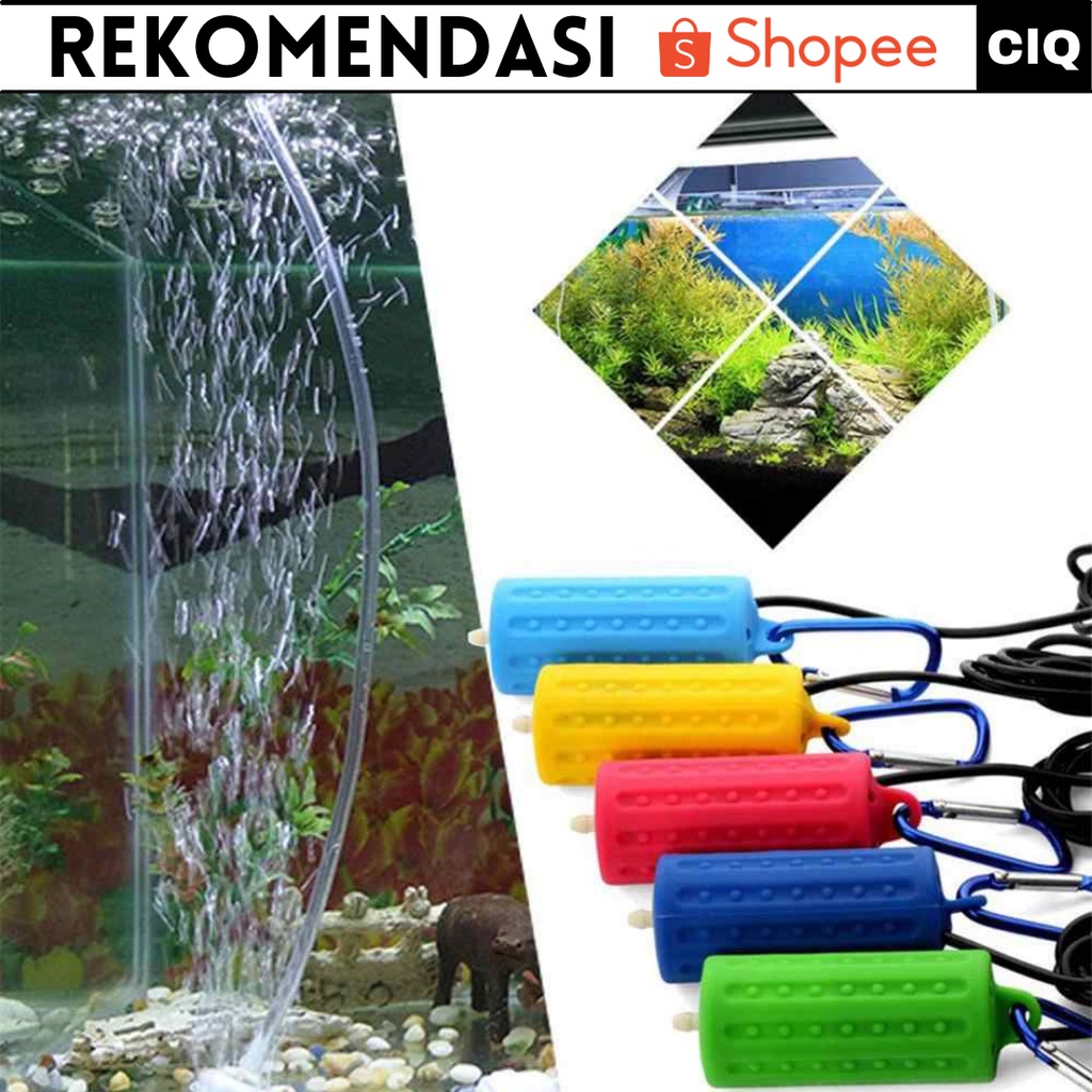 Aerator Aquarium USB / Pompa Udara Baterai Powerbank Emergency Tahan 24 Jam