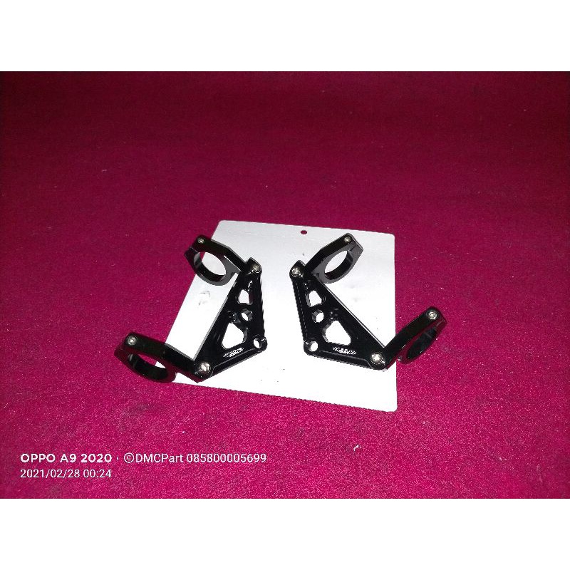 PANGKON LAMPU BREKET LAMPU DUDUKAN LAMPU CNC AS 33  BLACK  PNP CB GL MP