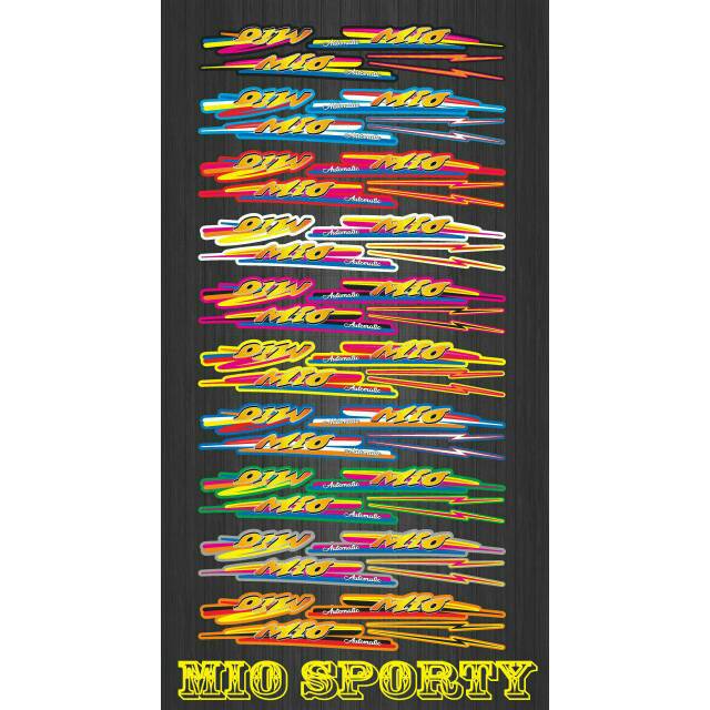 STRIPING STIKER LIST VARIASI MIO 2010 LAMA SMILE MIO SPORTY SPORTI Thailand Simple