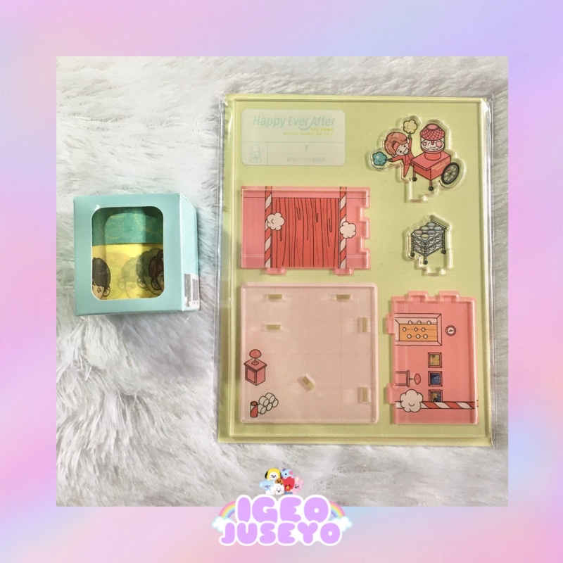 [READY] Sharing BTS Lucky Box : Japan Fanmeeting Vol. 4 Mini Acrylic Stand V + Masking Tape Set