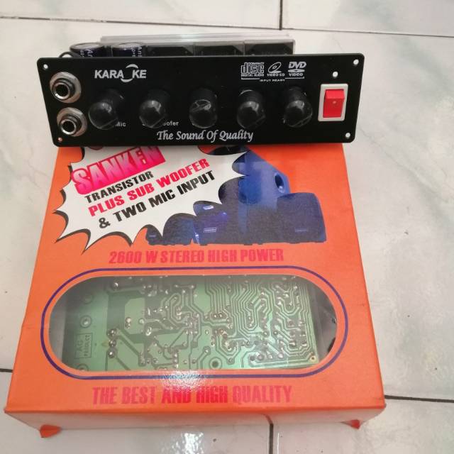 Kit speaker active karaoke plus sub dan 2mic input