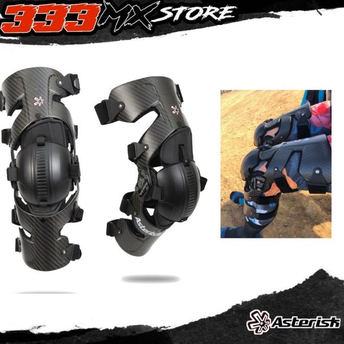 KNEE BRACE ASTERICK CELL 1 CARBON. PELINDUNG LUTUT ASTERISK CELL 1 POD