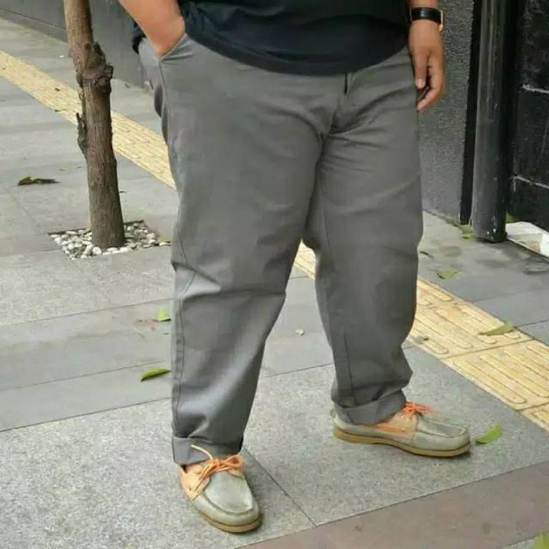 celana chinos standart JUMBO big size pria dewasa formal kerja kantor