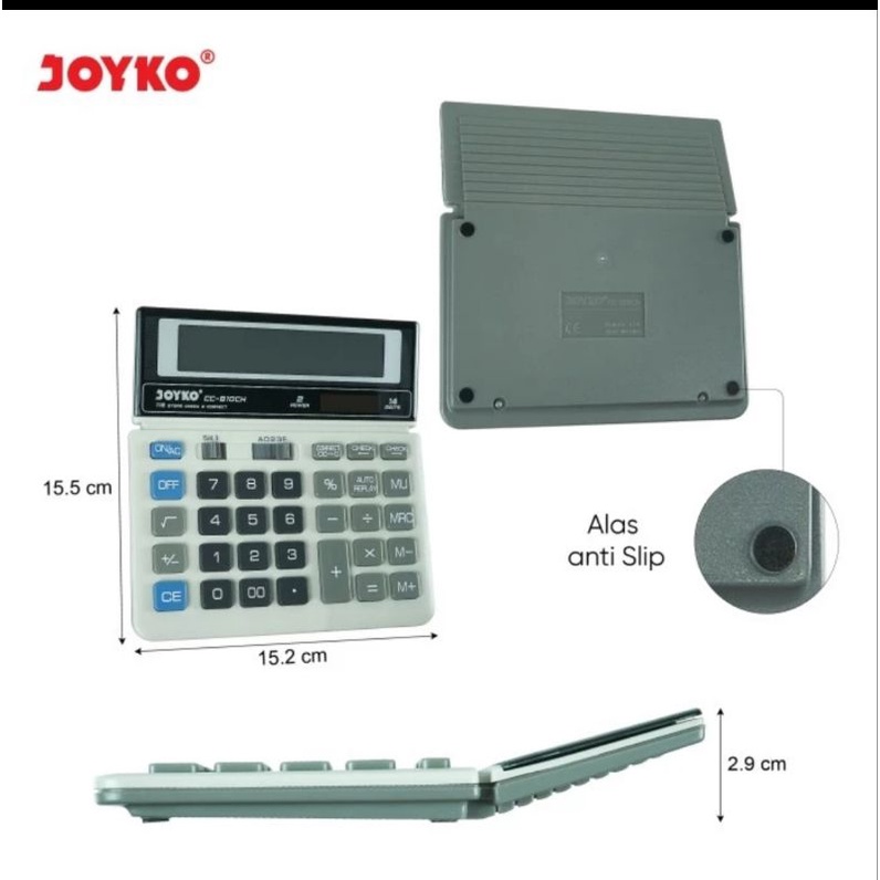 JOYKO CC-810CH Calculator 14Digit - Check &amp; Correct Kalkulator Bisa Cek Ulang spt SDC-868L