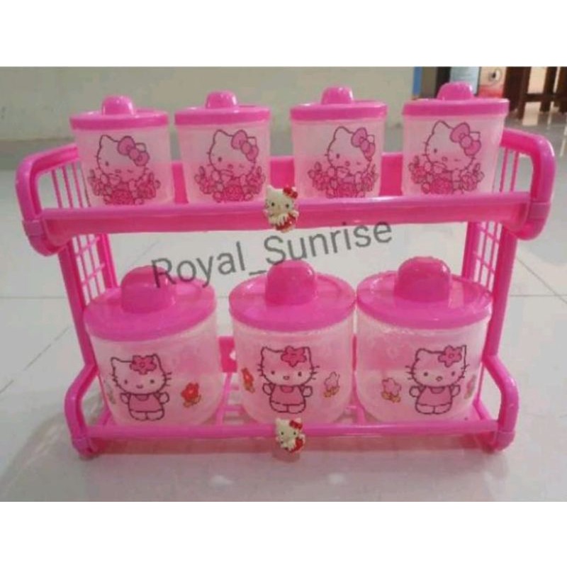 rak bumbu cantik susun 2 Hello kitty