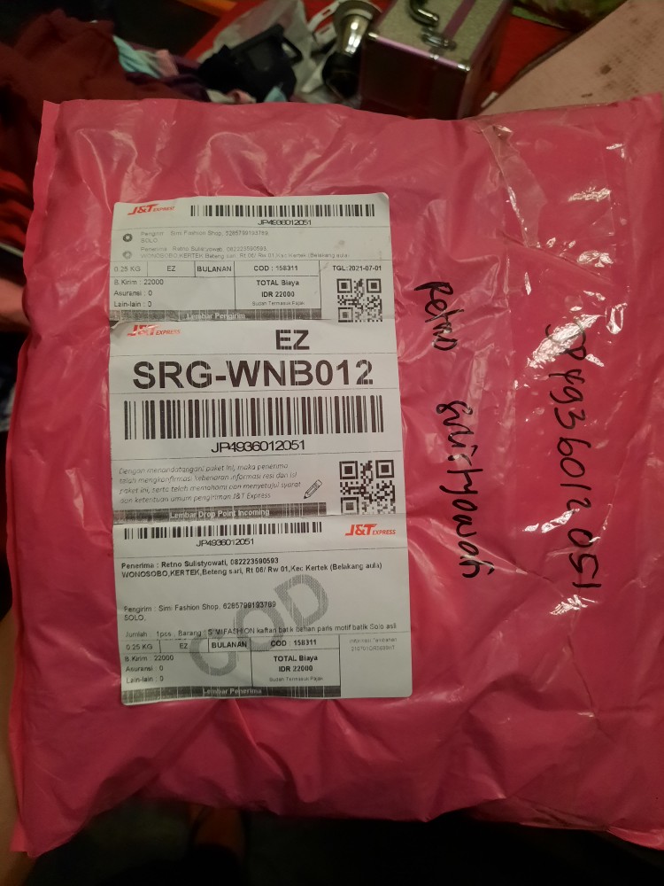 Simifashion Kaftan Batik Bahan Paris Motif Batik Solo Asli Premium Fit Jumbo