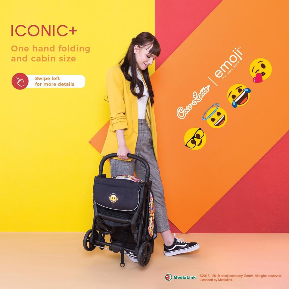 Stroller Cabin Size Kereta Dorong Bayi Cocolatte CL 7053 Iconic+ Emoji