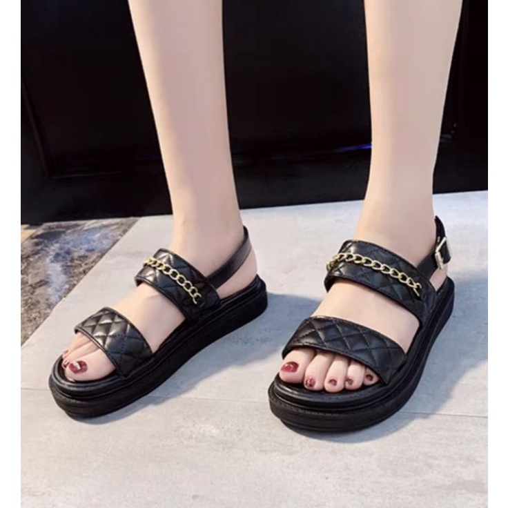 Sandal Gunung Wanita Import Rantai Emas Terbaru SG1682 Sandal Cewek SACHIE Korea Kekinian 9062 TG1564 Bisa Cod