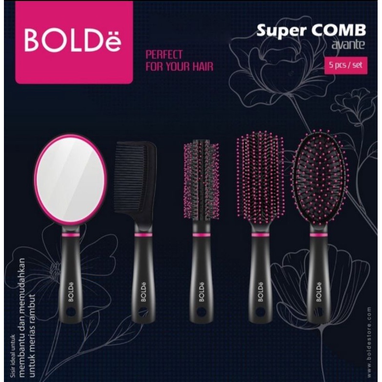 Sisir Set BOLDe - Super Comb AVANTE Isi 5 Pcs - Sisir Rambut