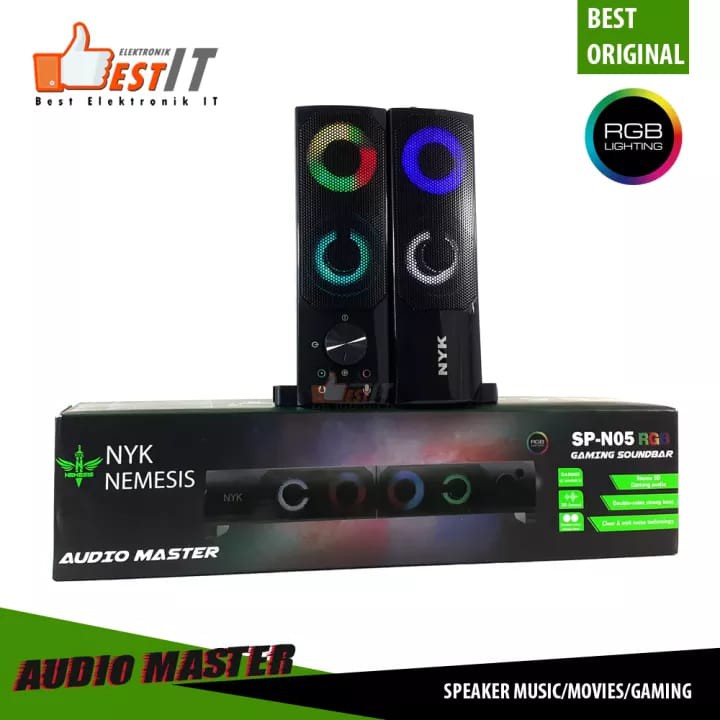 Speaker Gaming RGB NYK SP-N05 Speaker Soundbard Audio Master