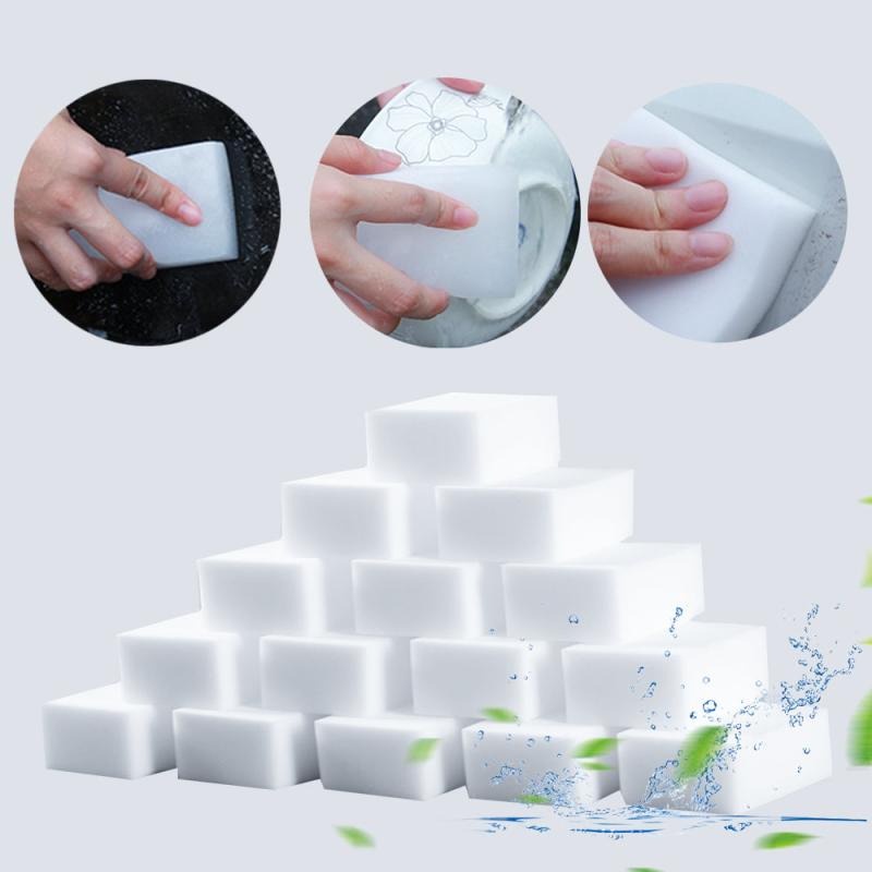 [BISA COD] Spon Ajaib Busa Pembersih Serbaguna Spoon Spons Cuci Piring Nano Magic Sponge Rub Melamine Cleaner