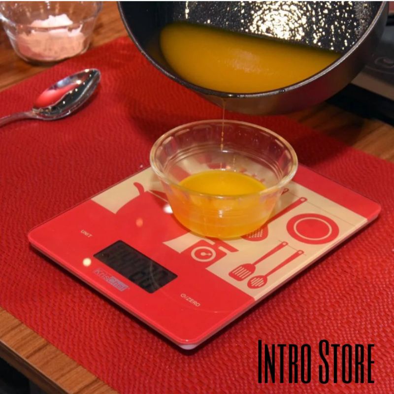 Krischef Timbangan Dapur Digital - Merah