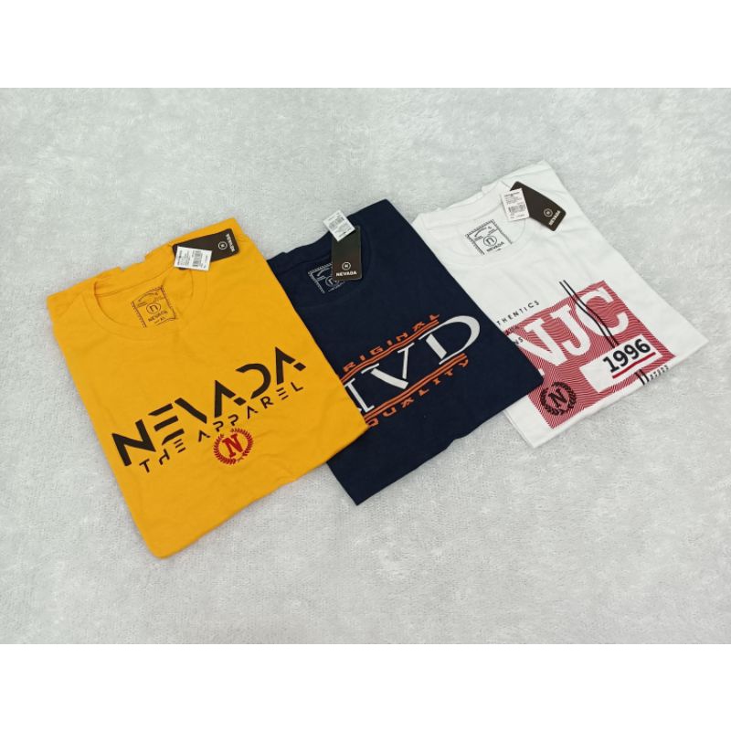 Kaos distro Nevada pria wanita | Kaos Nevada murah 3pcs 100 ribu | Kaos jumbo murah | Kaos oblong pr