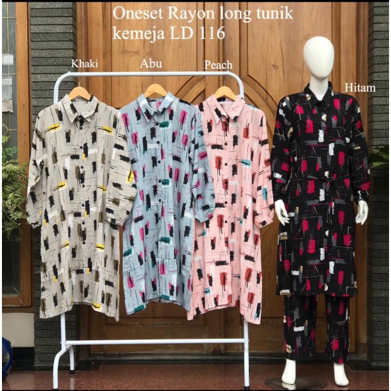One Set Rayon Long Tunik