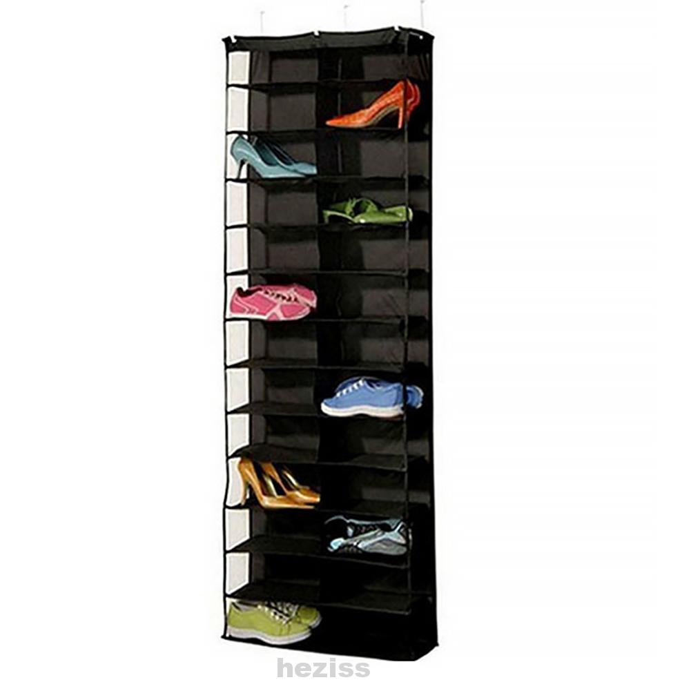 26 Pocket Multifunction Space Saving Door Hanging Non Woven Fabric Shoe Rack Shopee Indonesia