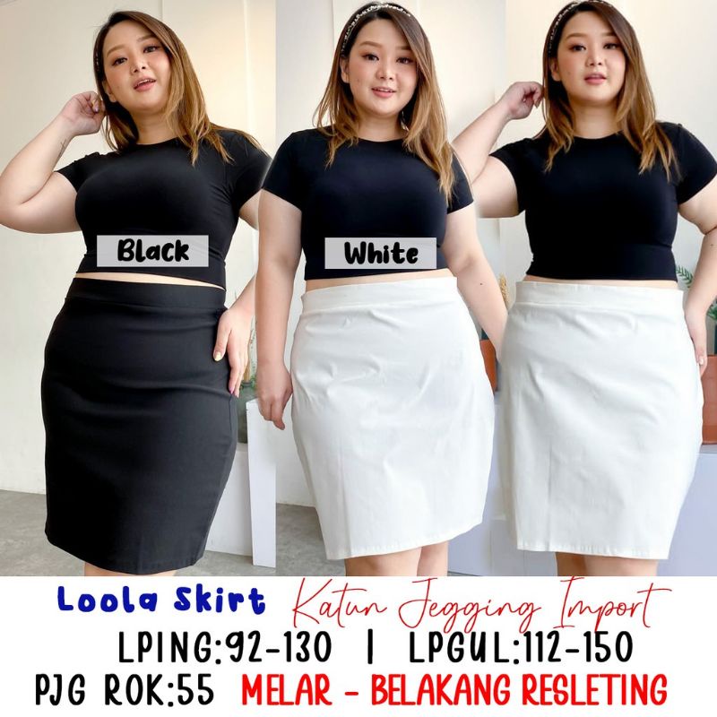 Rok Span Kerja Wanita Pendek 3/4 Bahan Scuba Premium / Rok Pendek Span Jumbo / Rok Kerja Pendek