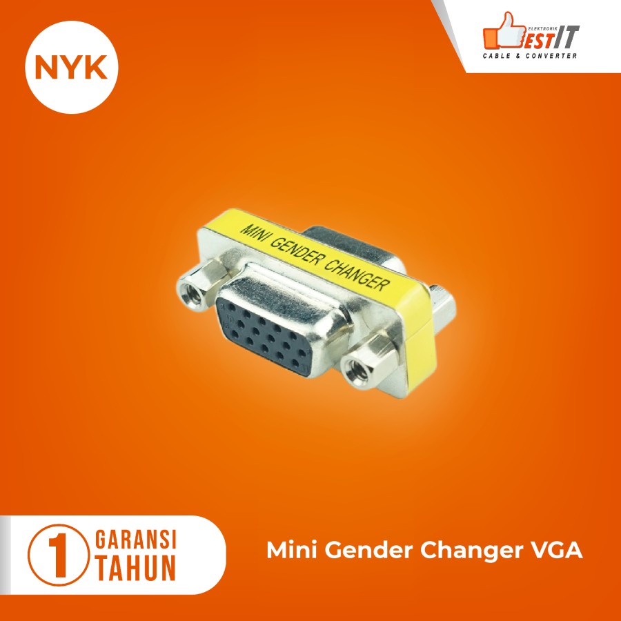 Gender Konektor VGA to VGA/ Connector VGA Female to Female NYK