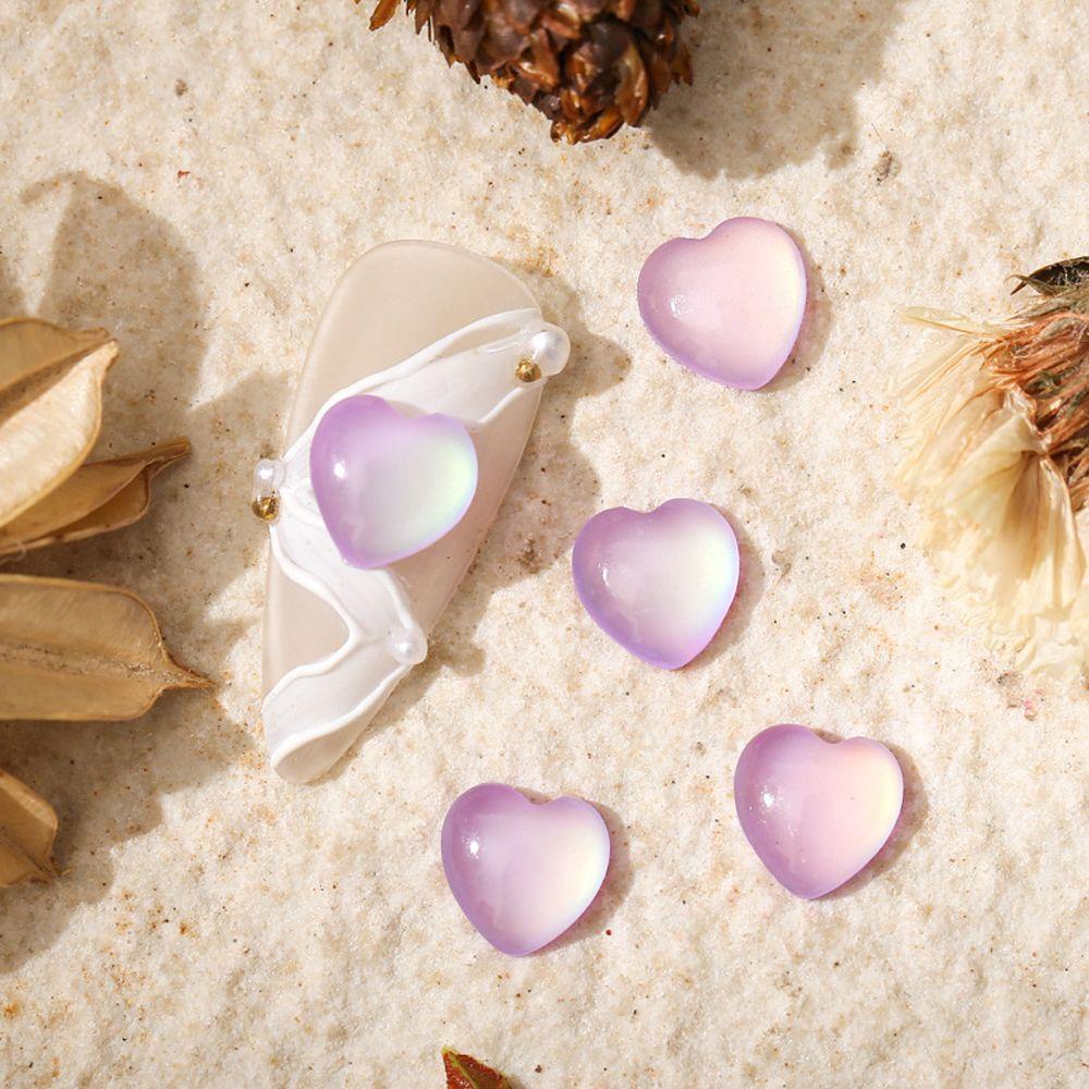 AUGUSTINA Agustinina Bercahaya Dekorasi Nail Art Resin Fashion Kupu-Kupu Bulan Kartun Es Transparan DIY Perhiasan Kuku