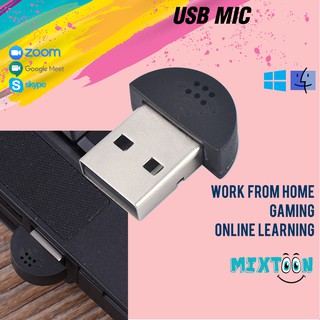 Mic USB U01 Mikrofon Mini Microphone PC Microfon Laptop Mikropon Mik Support Mac & Zoom Meeting