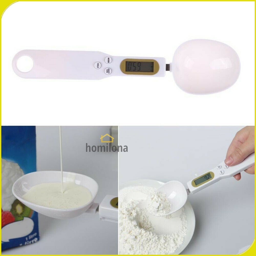 Sendok Ukur Elektrik Digital Spoon Scale 0.1g 500g Maks - Taffware Digipounds HM10 - White