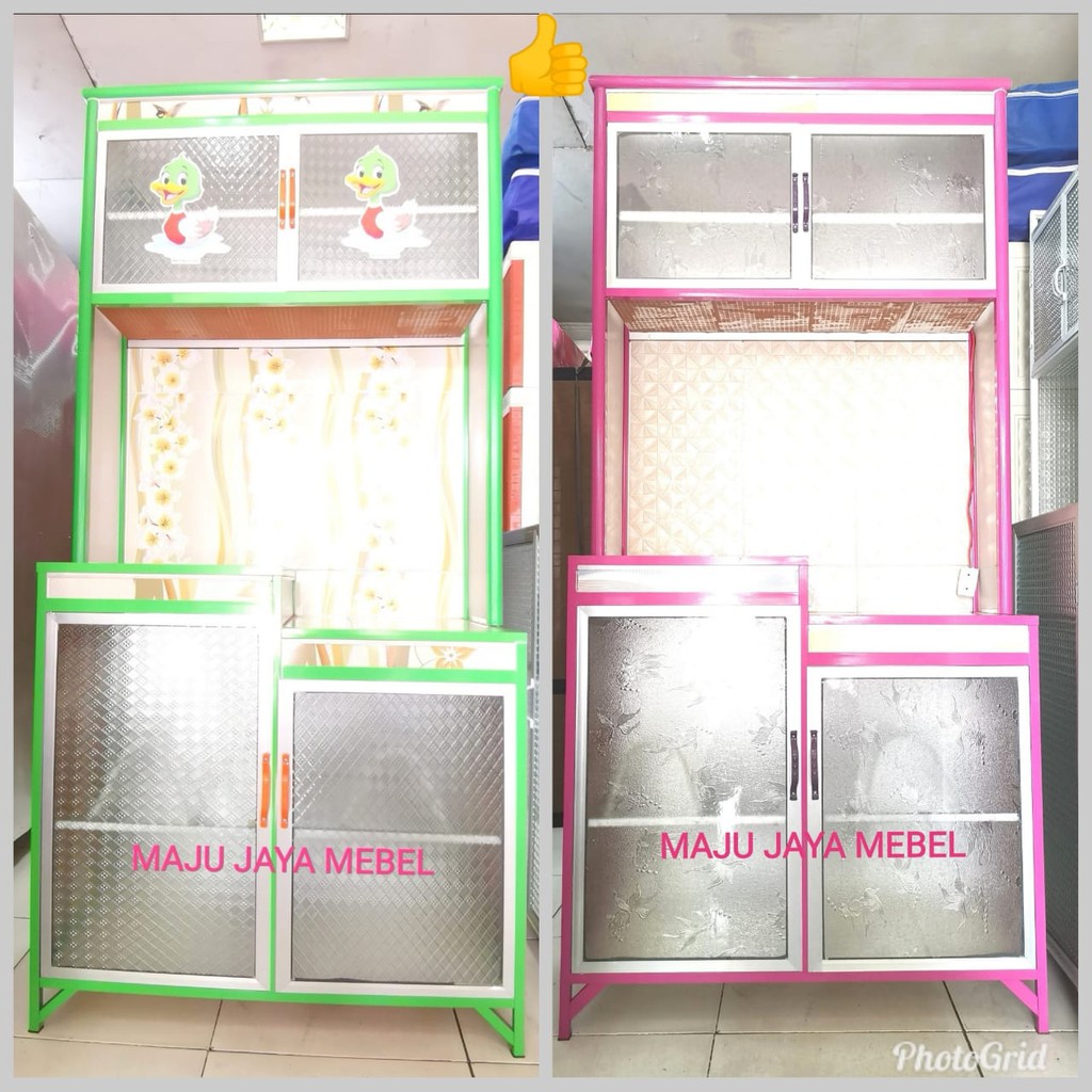 RAK PIRING ALUMINIUM 2 PINTU TIANG BESAR, TEBAL, LEBIH TINGGI,LEBIH LEBAR,KUAT,KOKOH.TRMURAH TRLARIS