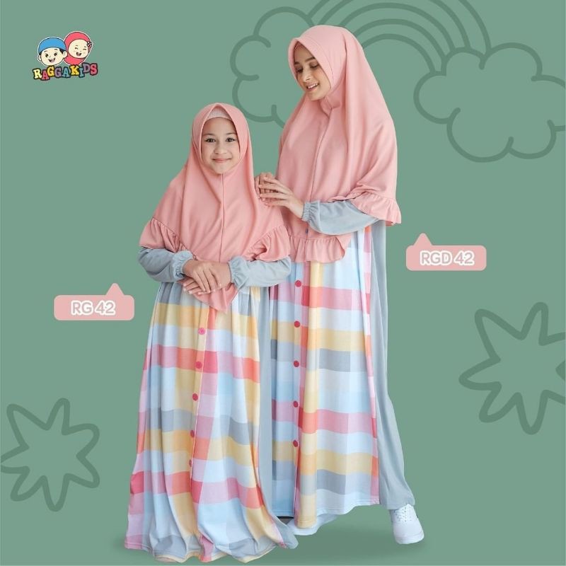 Raggakids gamis kaos anak ibu couple RG 42