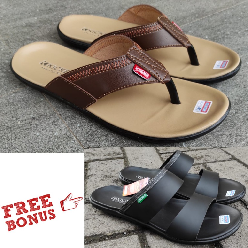 Sandal Pria Sandal Jepit Sandal Kulit Sandal Import Sandal Slop Sandal Murah Original Beli 1Gratis 1-05 MC
