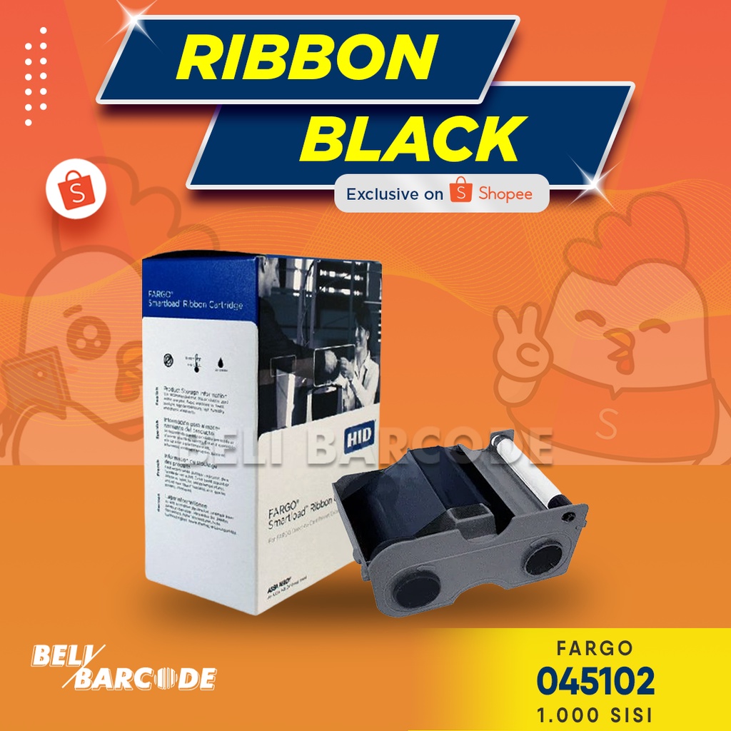 RIBBON TINTA HITAM FARGO CS 50/DTC1250/DTC1000 PN:045102 (045102)