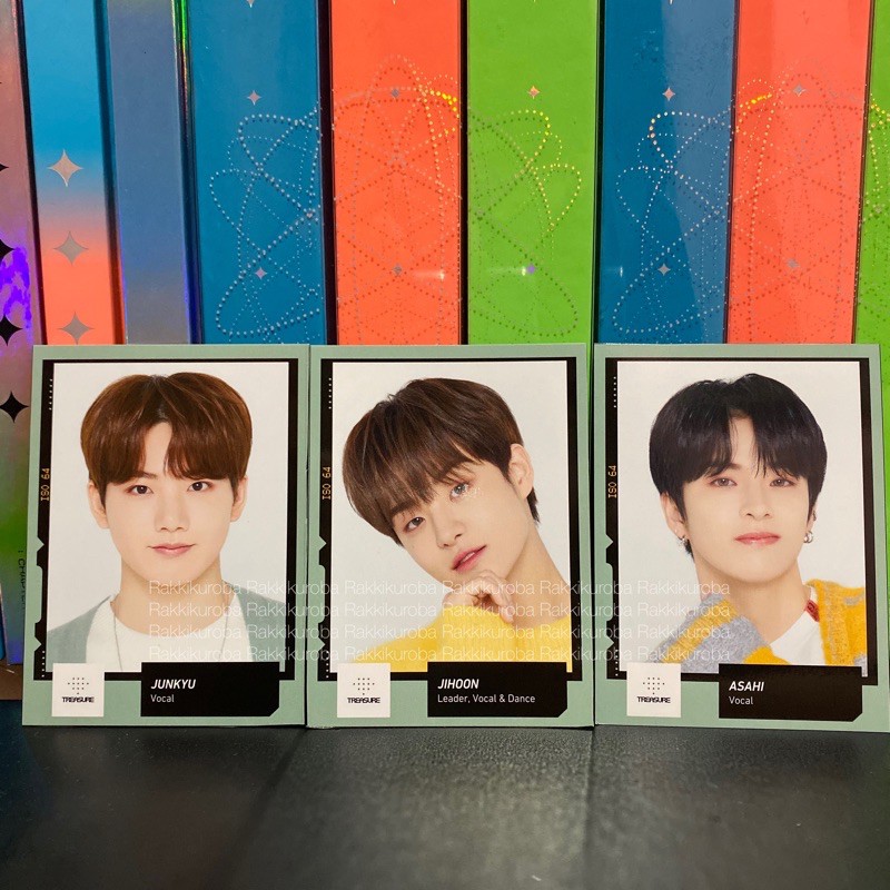 TREASURE Junkyu Jihoon Asahi Photocard pc Data sheet HMV benefit bene album japan jepang