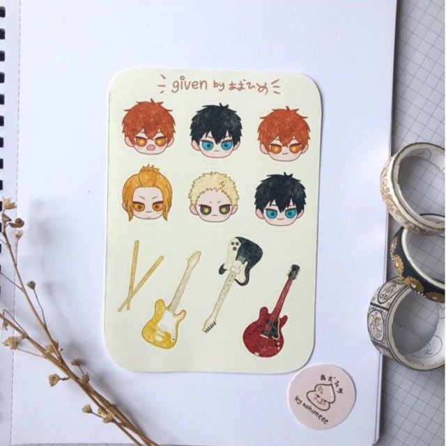 Sticker Given | Stiker Anime Mafuyu Uenoyama Haruki Akihiko Bullet Journal Planner Byaohimeee
