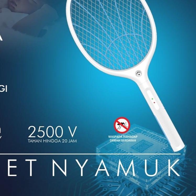 Raket Nyamuk Cas Luby Batre 500 / 1800 mAh Tanam / Bisa Diganti + Kabel Chager Type 3826 3828 3835 3