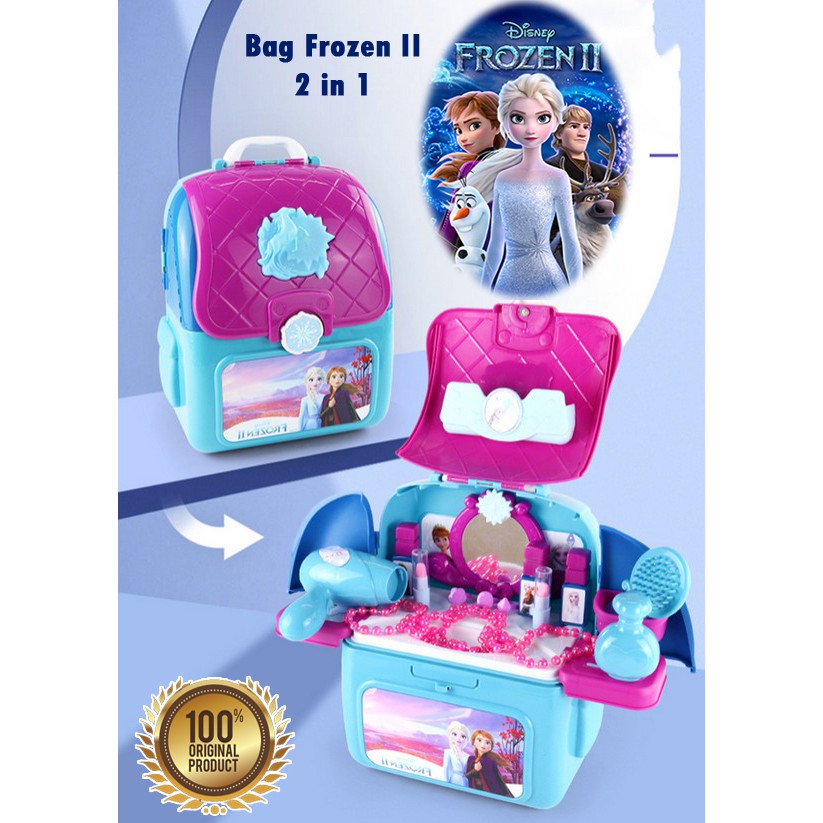 Bagpack Disney Mainan Anak Dokter dokteran makeup salon tools perkakas Backpack