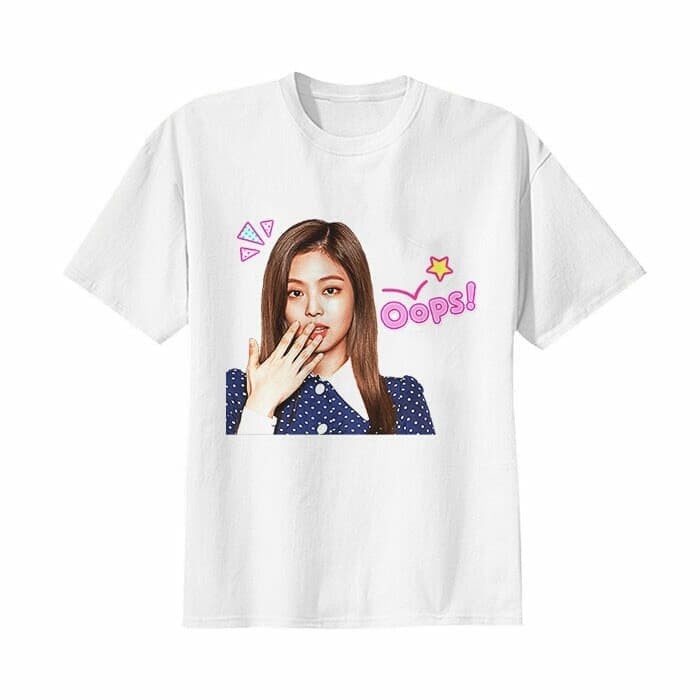 Kaos Baju Tshirt Korea Kpop BlackPink Jennie 02 Putih