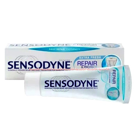 Sensodyne Extra Fresh Repair &amp; Protect 100gr Flouride Toothpaste For Sensitive Teeth Odol Memperbaiki Gigi Sensitif Untuk Gigi Pasta Gigi Sensitive Sensodain Toothpaste Tooth Paste