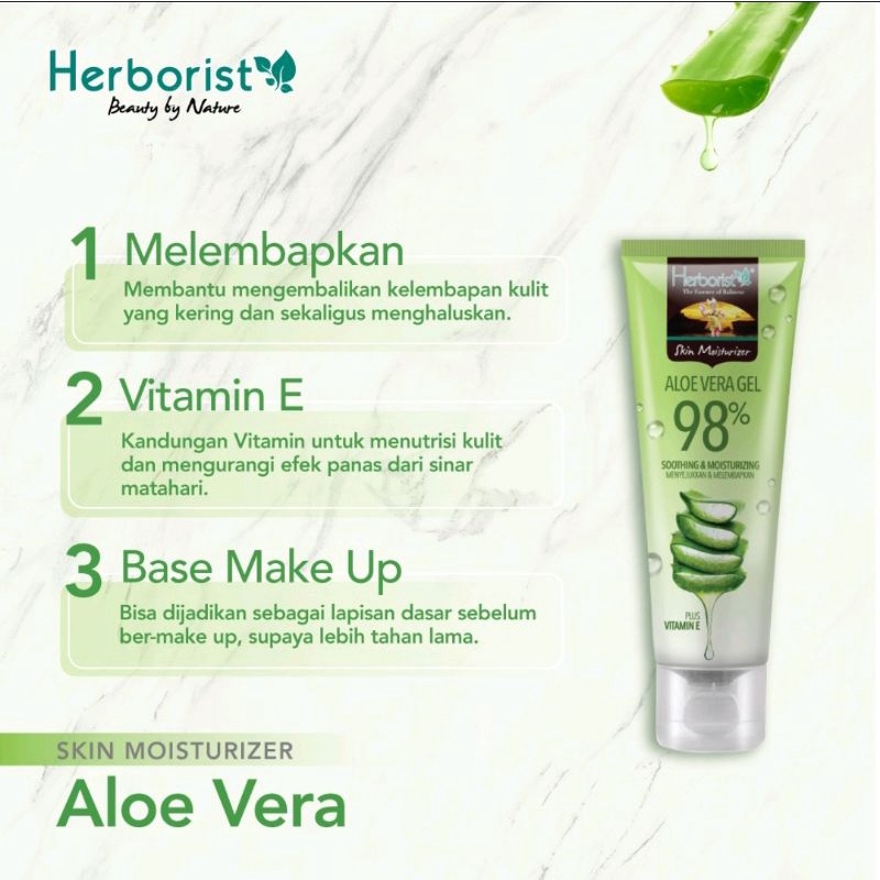 Herborist Aloe vera Tube Gel 100 gr / Pelembab Aloe vera