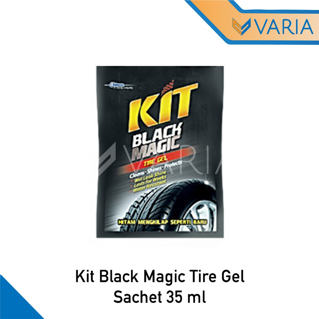 Kit Black Magic Tire Gel Semir Ban Sachet 35 ml x 12 Hanger Pack