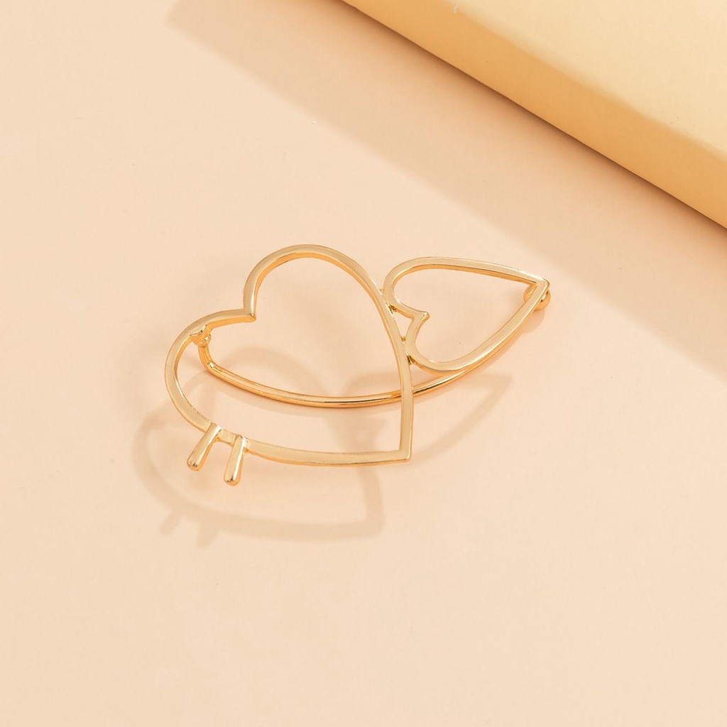 Solighter Ear Cuff Hadiah Anting Perhiasan Pesta Pernikahan Bentuk Hati