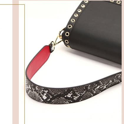 Short Plain PU Leather Bag Strap 62cm