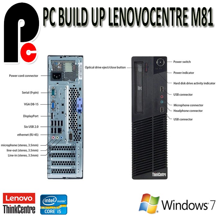 PC BUILT UP KOMPUTER LENOVO THINKCENTRE M81 CORE I5 plus MONITOR SPC