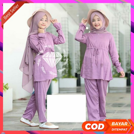 Baju Muslim Anak Perempuan Baju Lebaran Anak Bisa Cod Pakaian Muslim Anak Premium Tunik Anak Baju Le