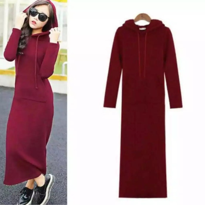 Dress Hoodie Elsa Wanita Dress Hoodie Wanita Best