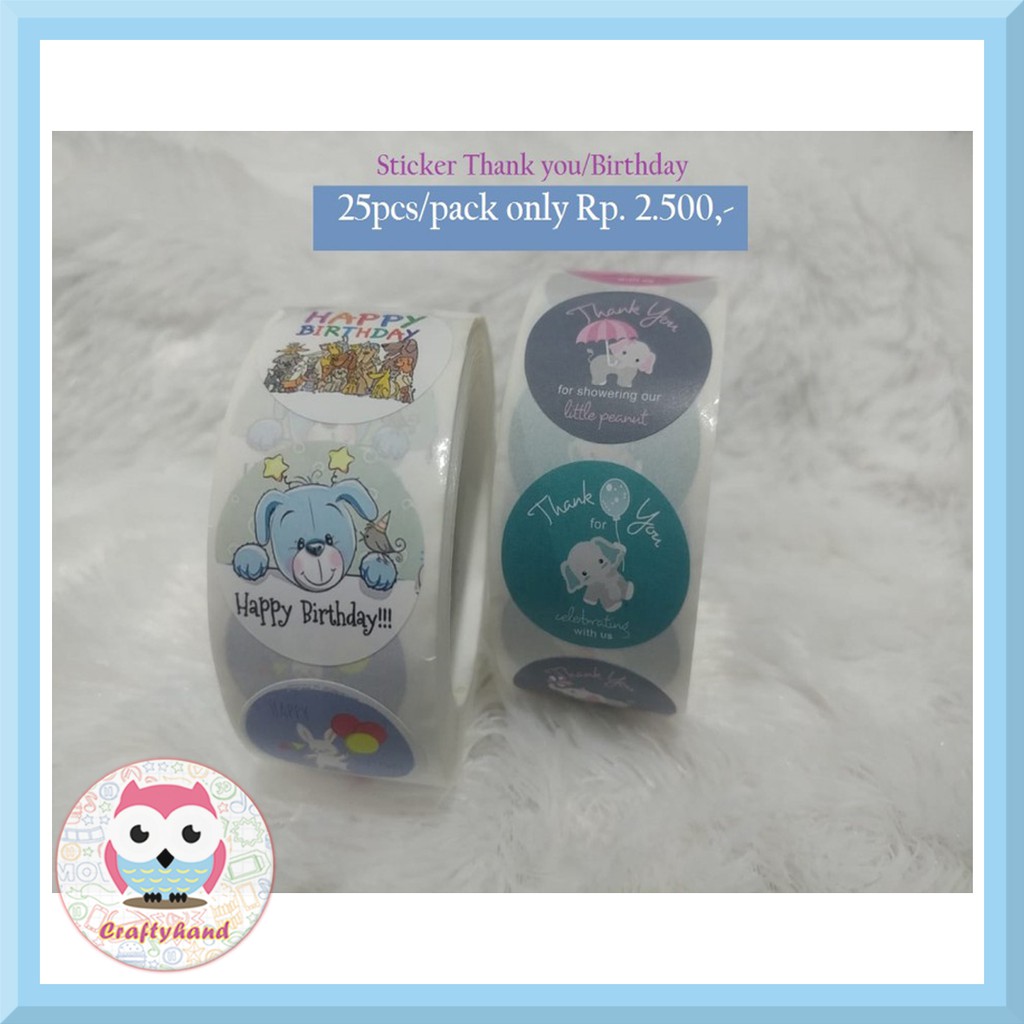 

25pcs Sticker Label/seals Birthday/thank you