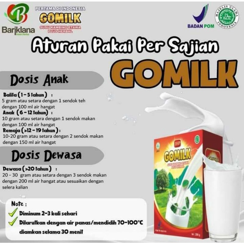 

Gomilk Susu Kambing Berkhasiat