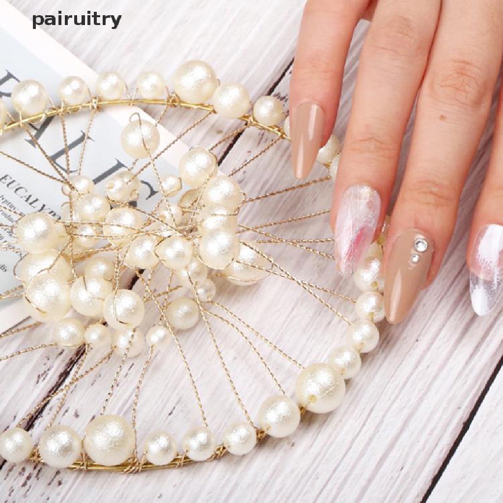 Prt 1pc Papan Display Kuku Palsu Aksen Mutiara Imitasi Untuk Perlengkapan Nail Art